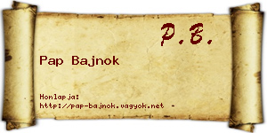 Pap Bajnok névjegykártya
